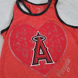 Angels Baseball tank top  - cheetah heart